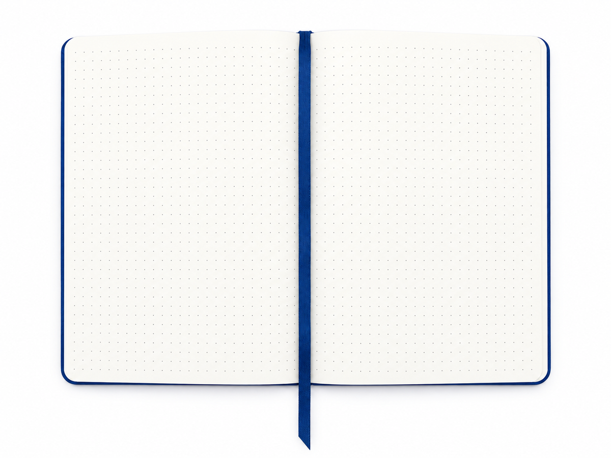 Harbor Blue stationery collection with an A5 journal, writing tools, bookmarks, washi tape, and coordinating desk accessories. Product photo 4 of 4.