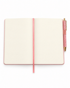 Blush Petal pink stationery collection with an A5 journal, writing tools, bookmarks, washi tape, and coordinating desk accessories. Product photo 4 of 4.