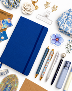 Harbor Blue stationery collection with an A5 journal, writing tools, bookmarks, washi tape, and coordinating desk accessories. Product photo 2 of 4.