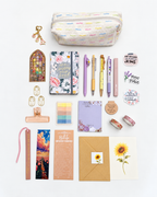 Restore Christian stationery collection with a Scripture journal, writing tools, bookmarks, washi tape, and Bible study accessories. Product photo 1 of 4.