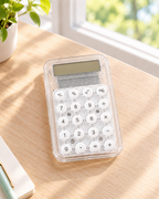 Pastel desktop calculator with colorful buttons and a clear display for home, office, or study. Product photo 5 of 5.